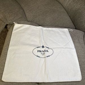 Authentic Prada dust bag. 16 1/2 “ W and 14 1/2” L